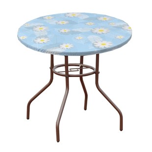 防水圆桌套户外桌子套 阳台庭园茶几桌布PVC全包防晒弹力小圆桌垫