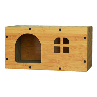 猫抓板耐磨不易掉屑板窝一体立式瓦楞纸箱爪板双层大号猫窝猫玩具