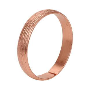 纯铜手镯 手工铜镯子红铜紫铜实心黄铜女款开口加厚民族风