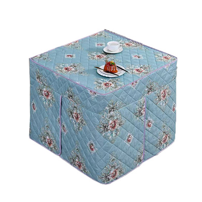 正方形桌布加厚四方烤火桌套电炉布套取暖桌罩电炉套家用餐桌布罩