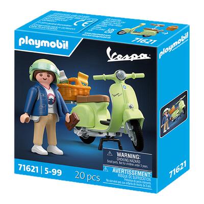 PLAYMOBIL摩比世界儿童玩具vespa摩托车71621开学礼物【新品】