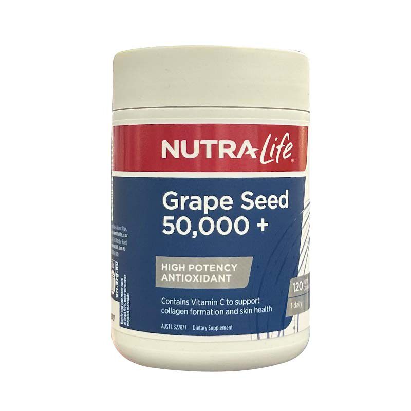 现货 新西兰Nutralife纽乐葡萄籽含量50000mg双倍花青素白到发光