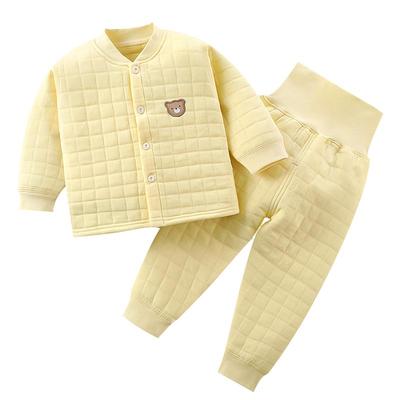 婴儿保暖内衣套装纯棉男童女童