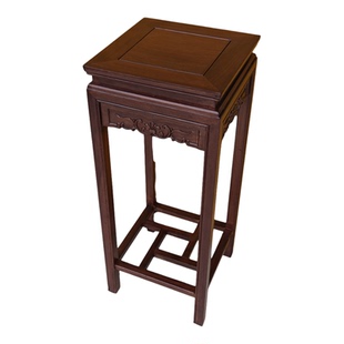 红木菠萝格木花架全实木盘景架原木607080角几架置物架客厅厂直销