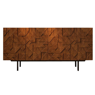 中古风复古餐边柜入户实木收纳柜