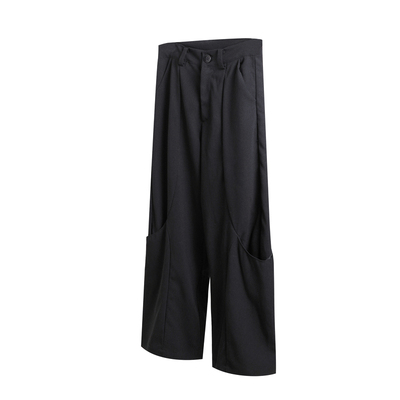 对称式解构设计阔腿裤