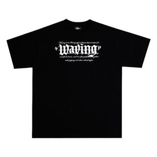 THE V BRAND国潮流行美式街头嘻哈街舞哥特Waving宽松休闲短袖T恤