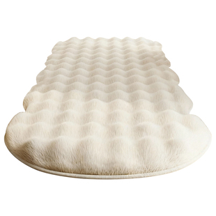 奶油风兔毛绒床边毯2026新款高级感客厅防滑地垫卧室床头毛毯地毯