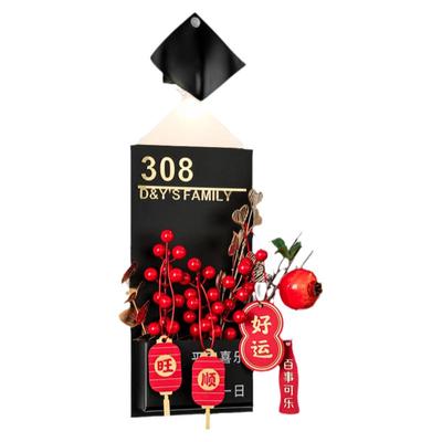 网红风插花门牌号码牌家用定制