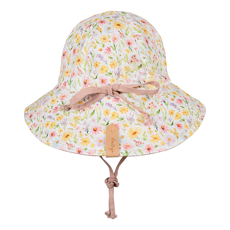 澳洲Bedhead女童四季渔夫防晒帽吸湿排汗亚麻UPF50+超轻薄遮阳帽