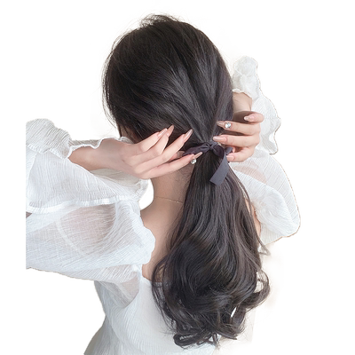 misssecret梨花卷绑带低马尾假发