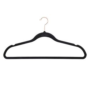 植绒衣架50个装防滑衣架大号收纳省空间衣挂无痕不鼓包整理师推荐