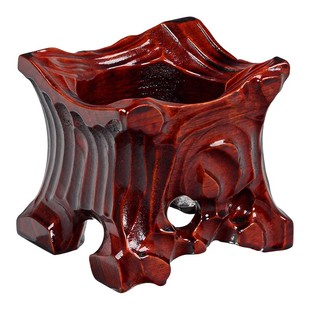 实木雕刻免挖槽奇石底座带凹槽新中式泰山石头不规则摆件万能托架