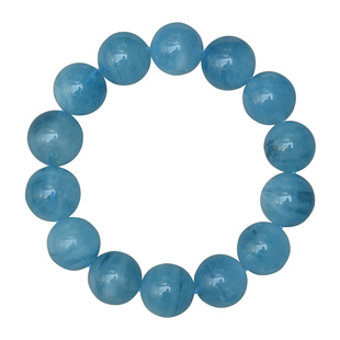 凯萨薇雅冰润玻璃体海蓝宝石水晶手链男女情侣礼物手串一物一图