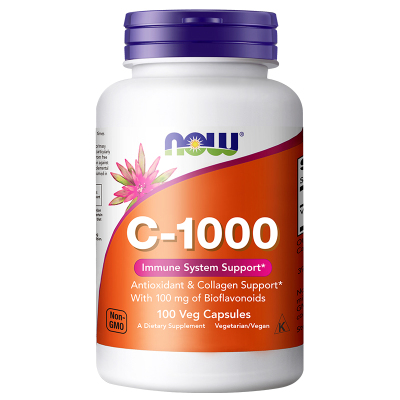 Now Foods高浓度维生素C1000mg维他命生物类黄酮VC片美国原装进口