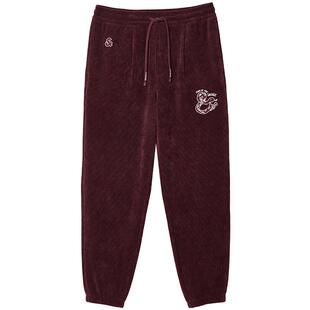 杰克琼斯男装潮流本命年束脚休闲卫裤酒红色裤子男款男士2025年秋