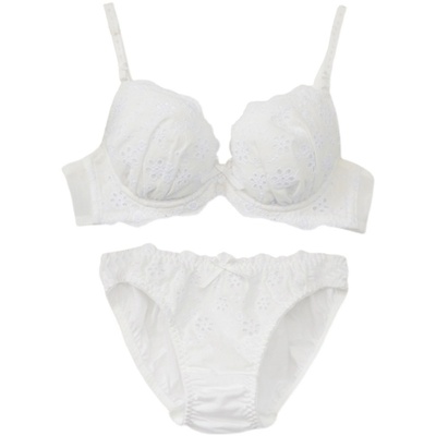 手可摘棉花棉质芭蕾蕾丝文胸套装