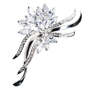 新光饰品超闪高档锆石胸针花别针西装大衣时尚配饰简约韩国气质女