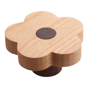 创意实木挂衣钩进门玄关墙壁挂衣架衣帽钩免打孔装饰挂钩柜门把手