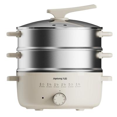 九阳电蒸锅家用三层不锈钢火锅