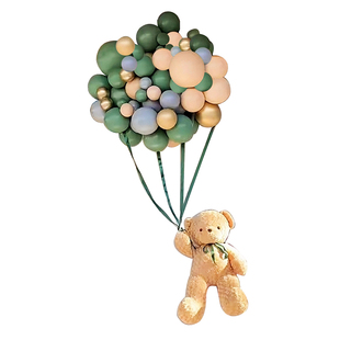 门店开业装饰气球小熊网红布置场景商场节日氛围橱窗4s店交车汽球