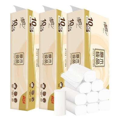 清风原木纯品家用实惠装卷纸30卷