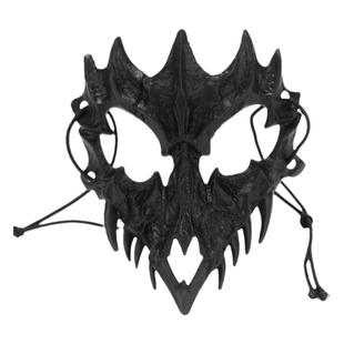 万圣节二次元半脸面罩黑色猛虎夜叉天狗人狼面具舞会演出cos装
