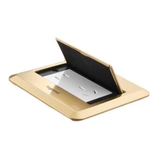 罗格朗地插插座隐藏式隐形滑盖式地板防水地面盖板铜面网络地插座