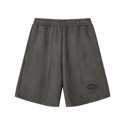 薛之谦dsp字体刺绣麂皮针织短裤