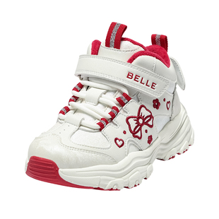 百丽童鞋女童运动鞋2025秋冬季新款小女孩老爹鞋儿童休闲鞋中大童