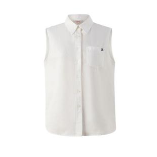 【法国亚麻】Eland衣恋衬衫女单口袋无袖背心上衣25夏季新款淡人