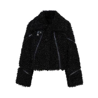 【商场同款】HPLY荷比俪新圈圈毛拼接早春外套HMD44520141