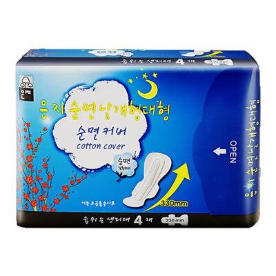 恩芝纯棉超薄透气夜用高端卫生巾