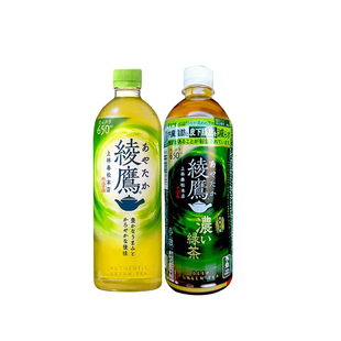 【自营】日本可口可乐绫鹰绿茶味浓郁绿茶饮料650ml8瓶【临期】
