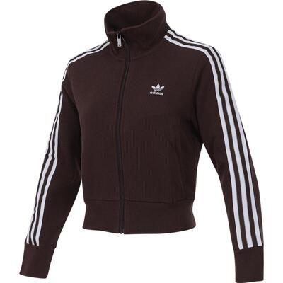 滔搏adidas阿迪达斯三叶草针织三条纹百搭运动健身夹克外套IN6061
