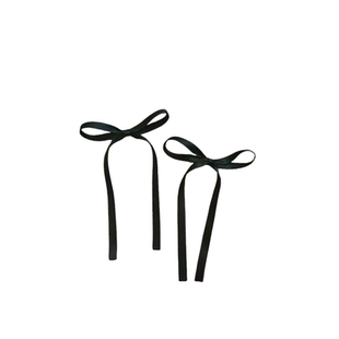 韩系麻花辫粉色双边蝴蝶结飘带发夹芭蕾风甜美发饰少女侧边夹一对