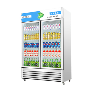 保鲜冷藏柜展示柜冰柜商用啤酒双门饮料柜三门保鲜冰箱立式冷冻柜