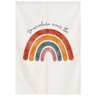 儿童房门帘家用卡通卧室半帘厕所卫生间房间遮挡隔断帘柜帘伸缩杆