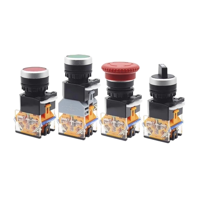 正泰开关带灯自锁自复位旋钮