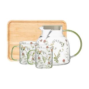 摩登主妇冷水壶耐高温泡茶壶家用凉水玻璃杯大容量凉水壶杯子套装