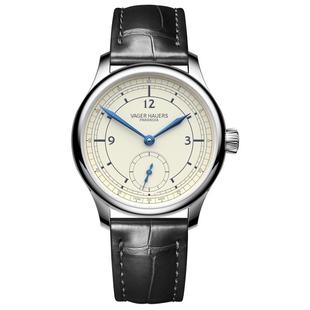 维杰豪兹古典小三针手表男机械表手动防水37毫米两针半小表盘男表