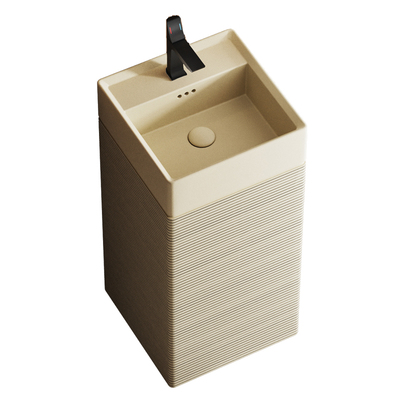 新中式复古立柱盆户外庭院一体式