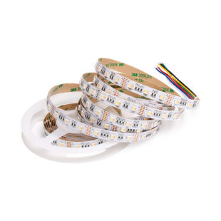 LED七彩RGB灯带5050高亮软灯条DC24V/12V滴胶防水室内外装饰灯带