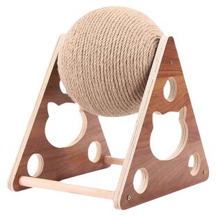 猫咪玩具耐磨猫抓板不掉屑立式自嗨解闷神器剑麻猫抓球滚轮猫抓柱