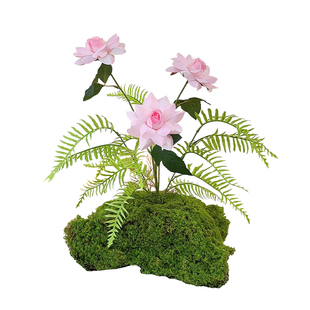 森系绿植造景仿真花假花商场展示台桌花摆件苔藓景观桌面花艺摆设