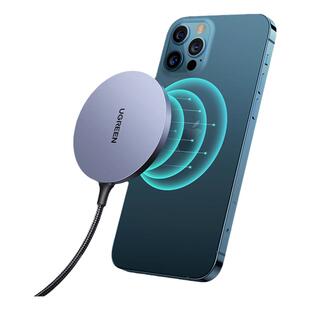 绿联无线充电器适用苹果iPhone17promax16小米14手机15耳机桌面Qi充电magsafe15W快充线底座板支架磁吸充电器