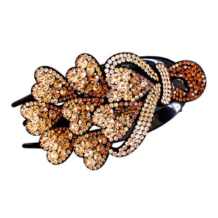 复古发夹镶钻大号鸭嘴夹妈妈盘发抓夹后脑勺发卡头饰盘头卡子发饰