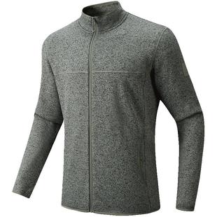 安踏粗针火壳抓绒衣立领摇粒绒外套男秋冬抗静电长袖户外加绒上衣