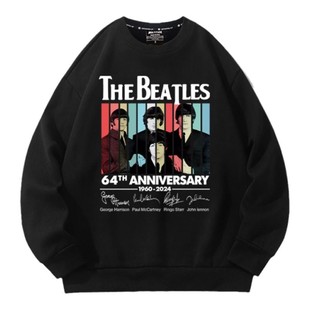 the Beatles 披头士朋克乐队复古签名粉丝连帽卫衣摇滚音乐周边潮