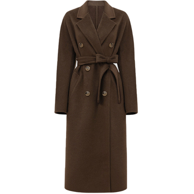 MOORING泊 极简秋冬款牦牛绒长款双面呢大衣外套